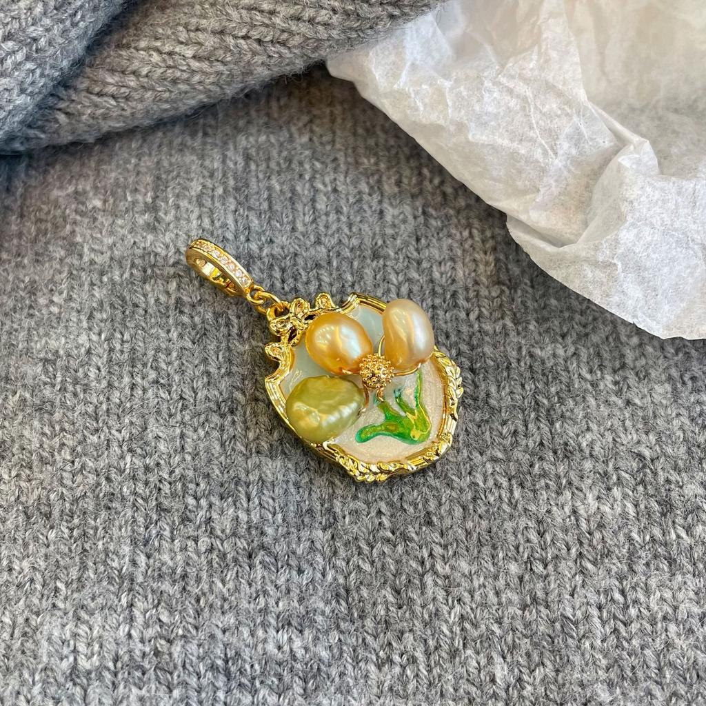 NALA Nala оригинальный дизайн ожерелье с капельной глазурью, роспись одиночный кулон без цепочки, универсальная ниша, подвеска с универсальной застежкой