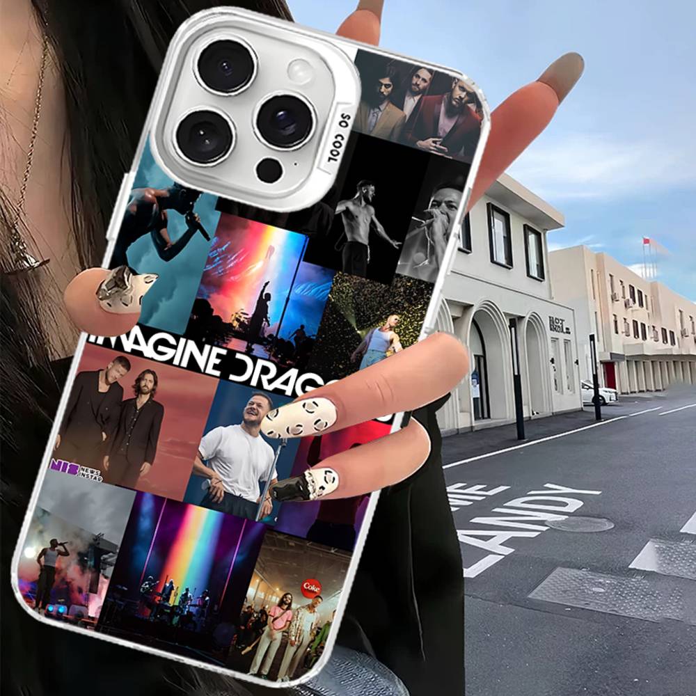 Чехол для телефона группы Imagine Dragons для IPhone 17 16 15 14 13 12 11 Pro Max Plus Серебристая крышка