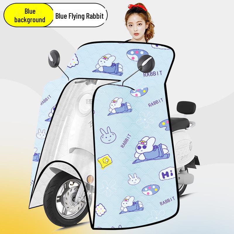 Всесезонный солнцезащитный козырек на лобовое стекло электромобиля и мотоцикла: Водонепроницаемый и ветрозащитный