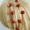 Striking Simulated Ladybug Hair Clips 10Pcs, Unusual Animal-Inspired Accessories for Hair Decoration.