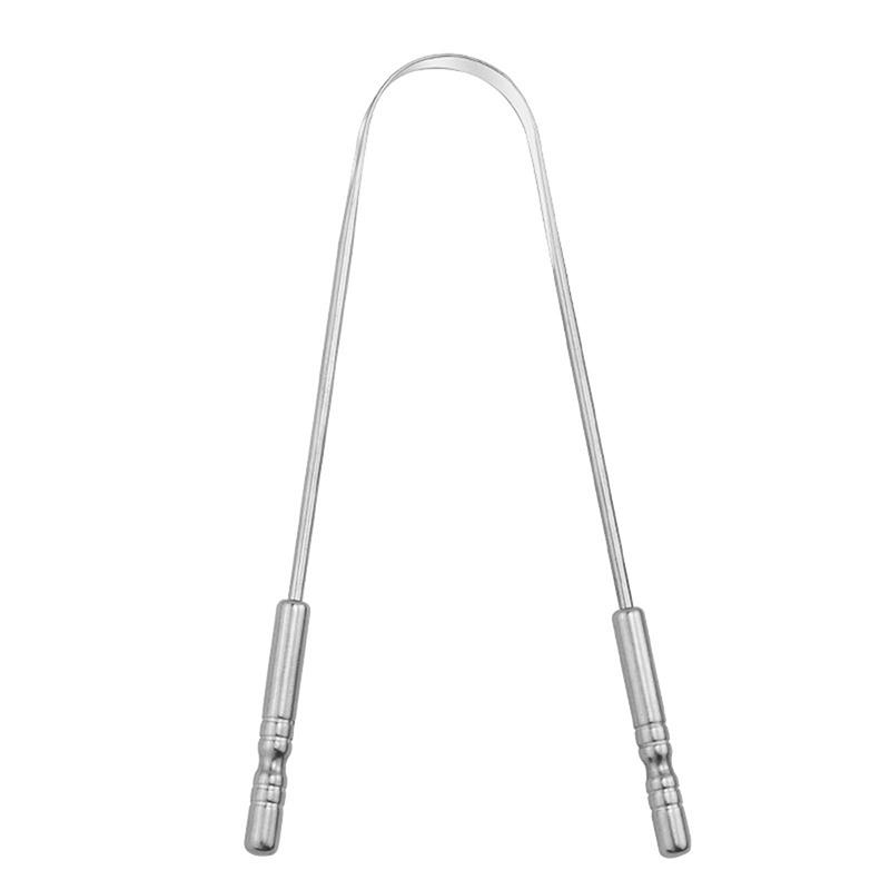 1 шт. Скребок для языка из нержавеющей стали U-образной формы Металлический для свежего дыхания Очищающий с покрытием Щетка для языка Инструменты для ухода за полостью рта