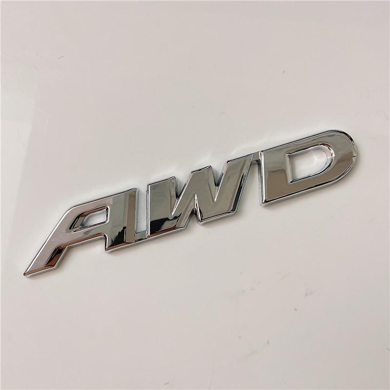5X 3D Metal Car AWD Logo For Civic CRV RAV4 Emblem Sticker Fender Trunk Badge Accessories