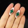 Bolaijewelry Натуральный зеленый агат, стерлинговое серебро 925 пробы, розовое золото, серьги с драгоценными камнями, винтажный дизайн, женский подарок на день рождения, годовщину