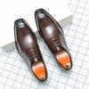 New Concise Black Lace-up Business Leather Shoes Men's Dress Shoes Casual British Style Office Daily Shoes Footwear Zapatillas