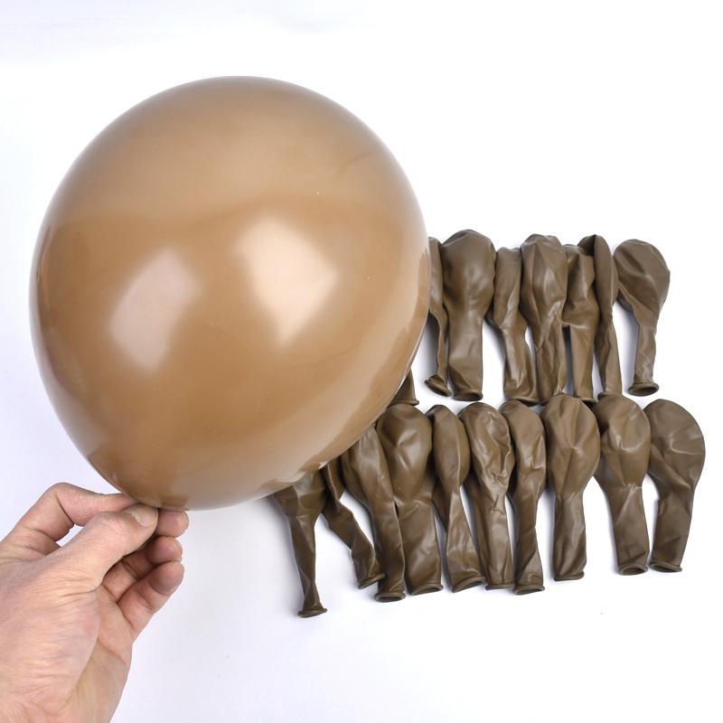 Coffee Brown Beige Balloon Garland Arch Kit Boy Girl Baby Shower Rustic Wedding Engagement Decoration Birthday Party Supplies Baptism Christenin