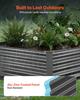 2 Pack Galvanized Raised Garden Beds, 2030 x 1020 x 460 mm, Rectangular Metal Planter Boxes Kit Outdoor, Elevated Planting Box with Gloves, Alu-Zinc,