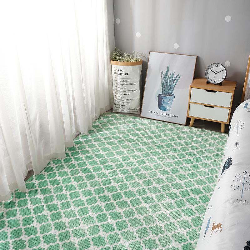 Современные решетчатые большие ковры для гостиной, украшения для подростков, зеленый, синий, розовый, детский ковер на полу, ковер для спальни для девочек