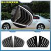2 PCS For BMW 5 Series E60 2004-2010 Carbon Fiber Look/Gloss Black Rear Side Window Louver Shutter Trim Cover