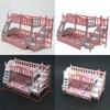 Mini Doll Bed Toy 17cm Elegant European Style Twin Bunk Princess Bed For Imaginative Play