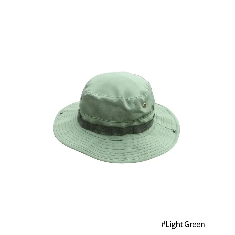 Camouflage Boonie Hat Tactical Bucket Hats Panama Summer Cap Hunting Hiking Outdoor Camo Sun Caps Men