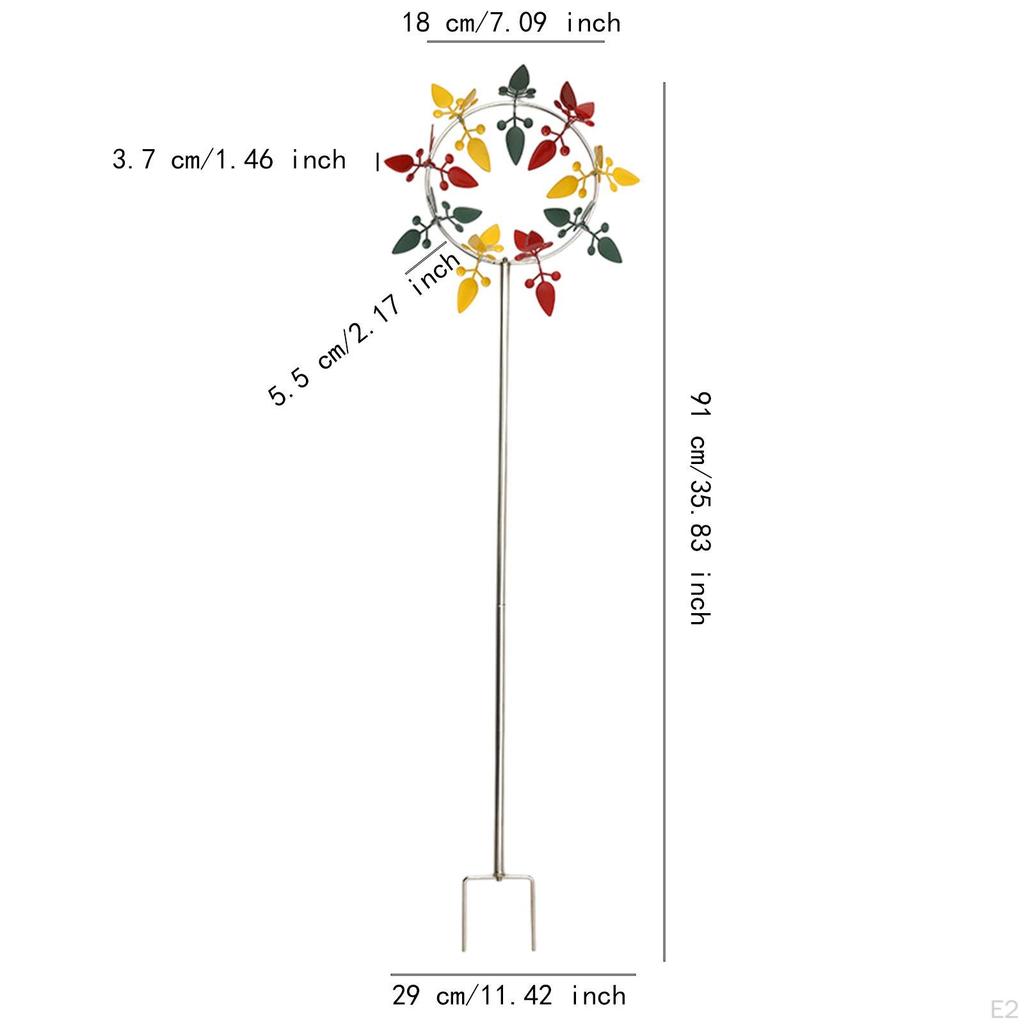 Garden Wind Spinner, Sculpture Decor Yard Outdoor Windmill Stake for Park Backyard
