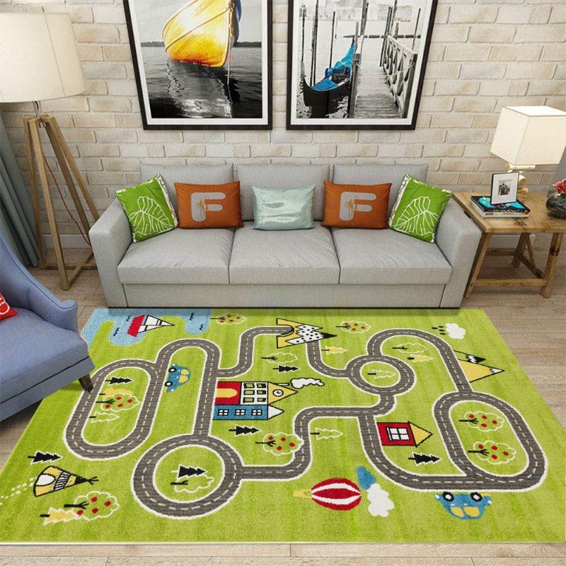 Городские коврики для дорожного движения Детские игровые ковры Спальни Гостиные Теплые и нескользящие коврики Домашний декор Ковер