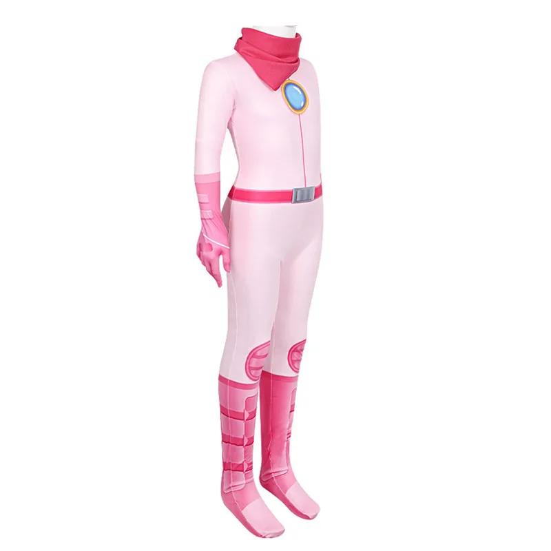 Girls Princess Pink Anime Jumpsuit Printed Movie Warrior Costume Game Role Play Halloween Performance Costume