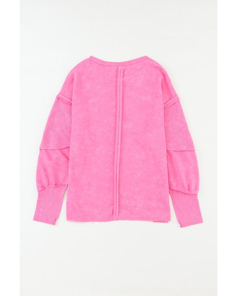 Azura Exchange High Low Raw Edge Sweatshirt