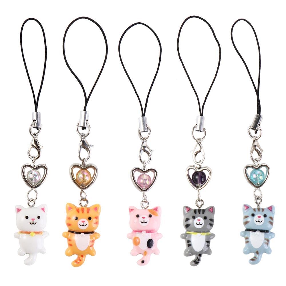 Anti Lost Y2K Phone Charm Cellphone Chain Phone Lanyard Bag Decor Cat Phone Strap Women Girls