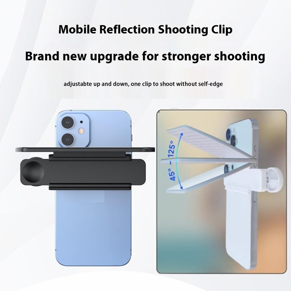 Smartphone Camera Mirror Reflection Clip Phone Selfie Adjustable Reflection Clip Kit for Live Vlog Shooting Outdoor Travel