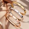 Stainless Steel Ring Stacking Bracelet Women Plated Couple Holiday Gift Fashion Bracelet Party Jewelry