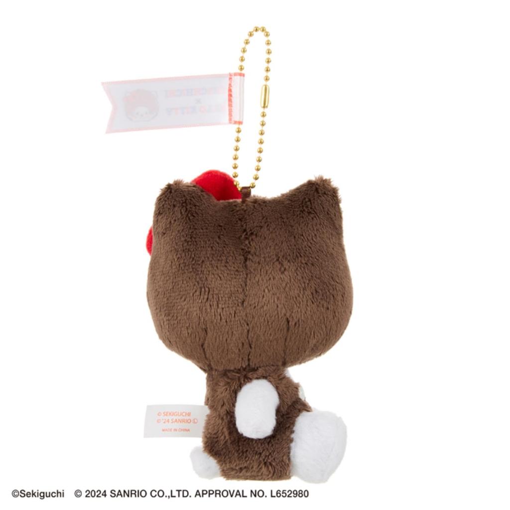 Брелок для ключей Plush Kitty x Monchhichi Kitty Big Face из нержавеющей стали [Sekiguchi]