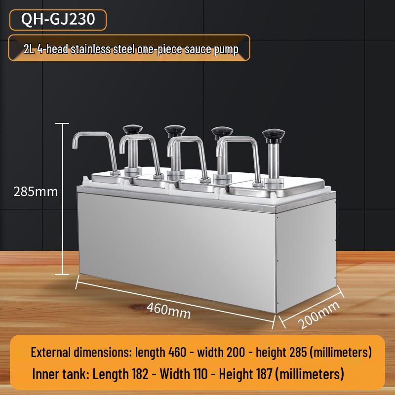 Stainless Steel Sauce Pump Dispenser for Coffee, Syrup, and Jam