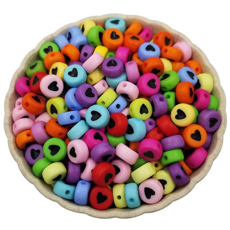 100 шт. карамельный цвет DIY акриловые круглые бусины милые улыбающиеся бусины с отверстием для изготовления ювелирных изделий