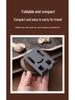 Foldable Walnut Wood Grain Phone Stand - 360° Rotation & Multi-Angle Adjustment for Streaming and Viewing