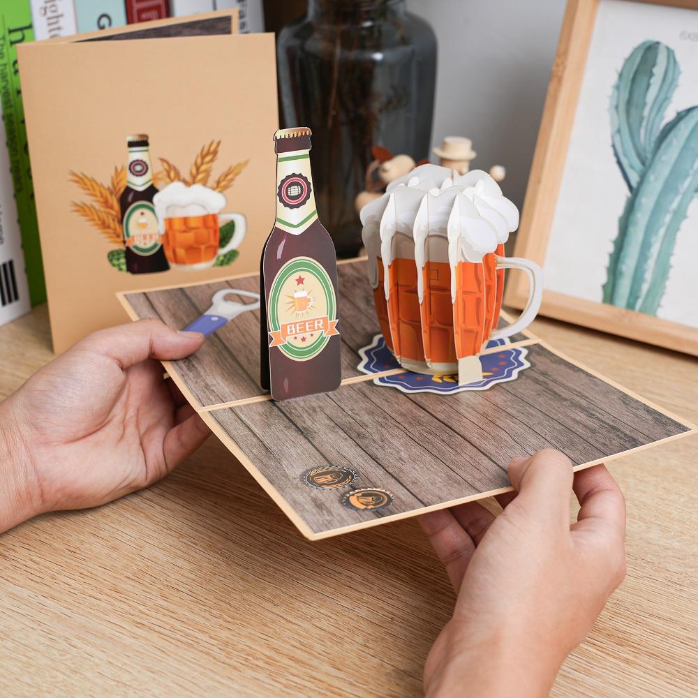 New For Dad Pop-Up 3D Stereo Greeting Card Handmade Gift Happy Fathers Day Card