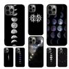 Moonlight Moon Phases Earth Phone Case for iPhone 11 12 13 14 Pro Max Mini XR XS SE 2020 6 7 8 Plus Samsung S21 S22 Coque Fundas