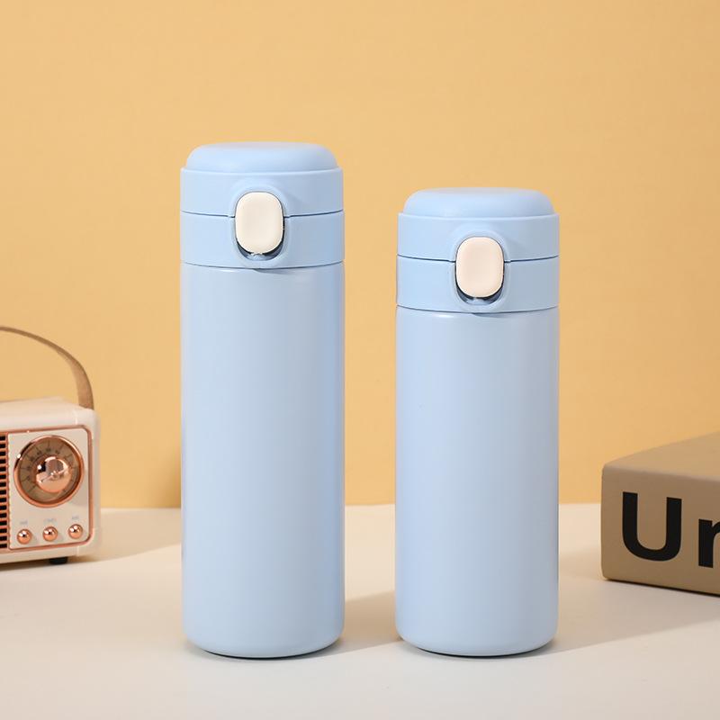 Water bottle stainless steel bounce cover thermos cup easy cup student water cup can be printed logo cup