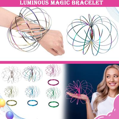 Браслет из нержавеющей стали, металлический браслет, вращающееся 3D-кольцо, мобильный браслет,