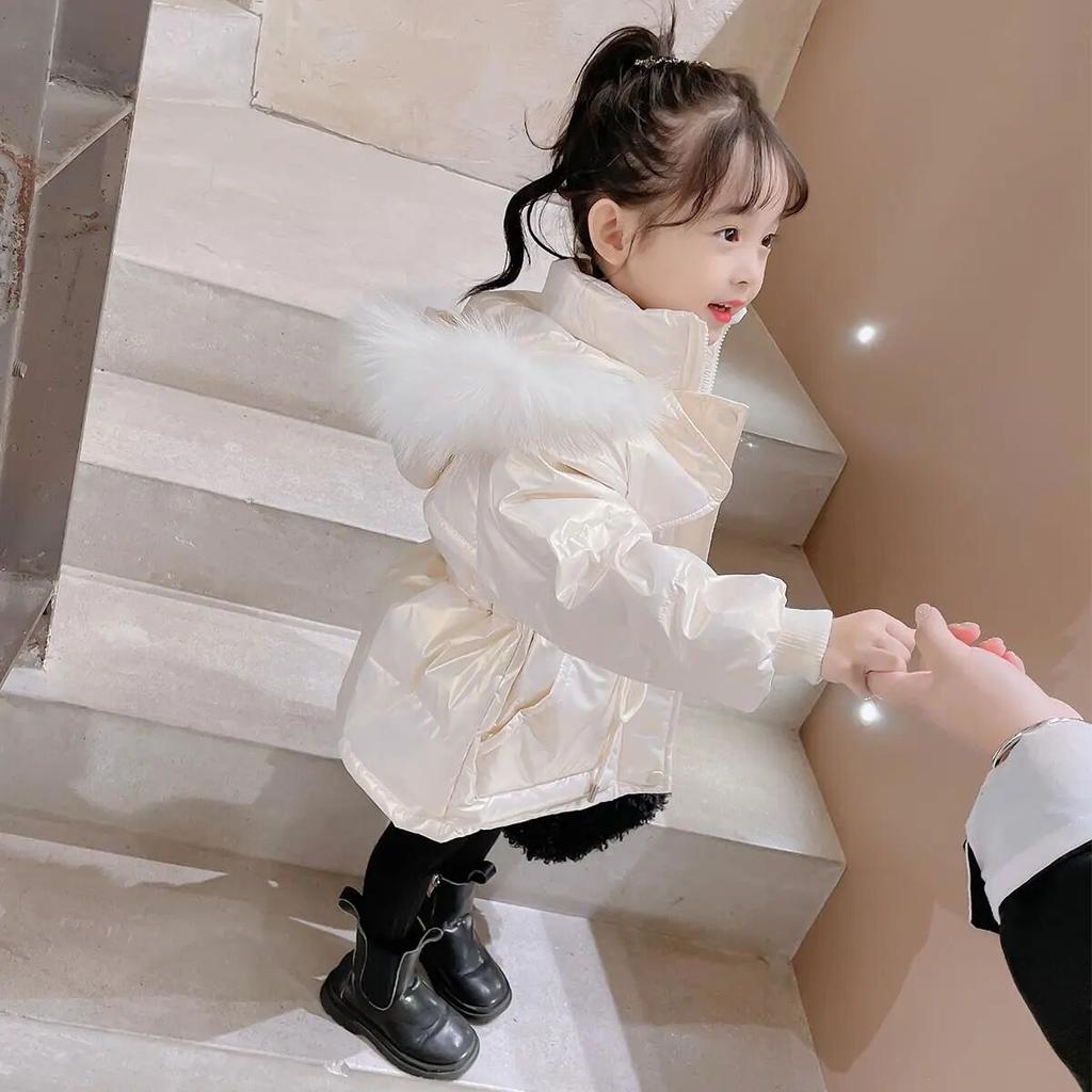 Girls Down Jacket Winter Coats Children Clothes Hooded Windbreaker Coat Cotton Warm Outerwear