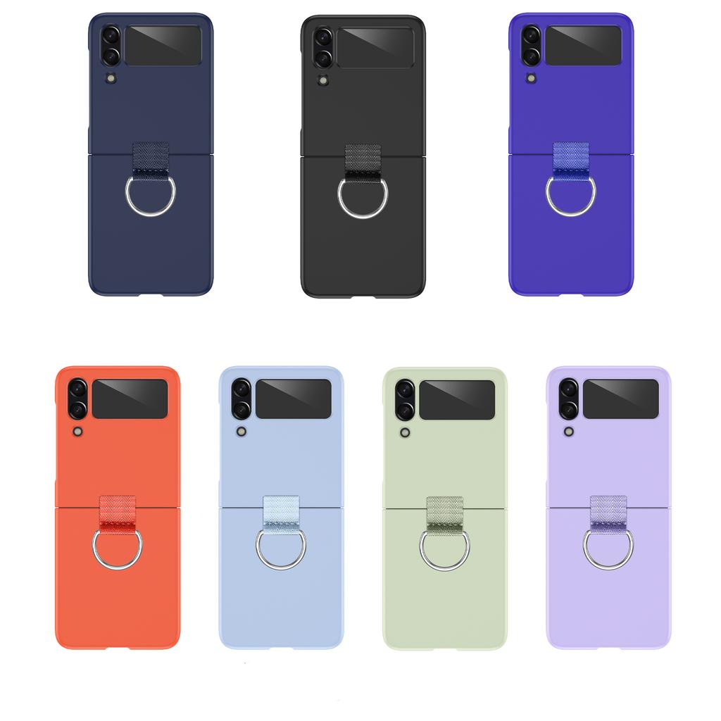 Легкий тонкий защитный чехол с защитой от царапин для Samsung Galaxy Z Flip 4 5g Flip4 Flip3 Flip 3 с кольцевым держателем, складной чехол