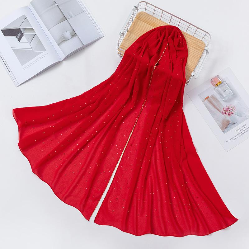 Роскошный золотой шифоновый платок на голову, однотонные мягкие длинные мусульманские шарфы для женщин, хиджаб, мусульманская женская шаль и накидка, платок, исламский