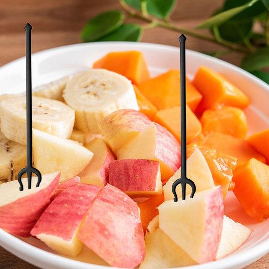Вилка для фруктов, антикоррозийная, многоразовая, легко моется, красивая, элегантная, многоцветная, металлическая вилка для десерта из нержавеющей стали, кухонные принадлежности