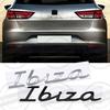 gycsn9 Metal For Ibiza Rear Badge Emblem Chrome Letter Logo Glossy Black Silver Red Accessories Sticker