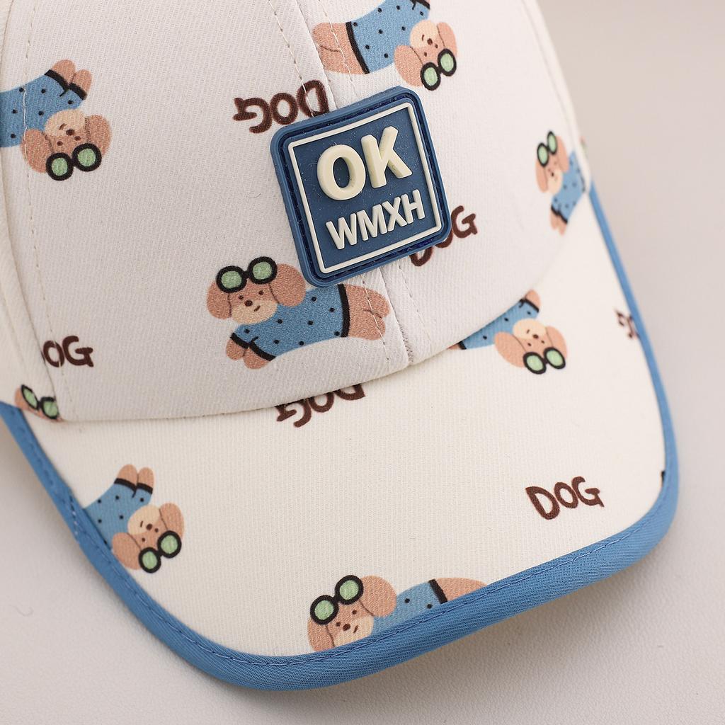 Kids Hats Spring/Autumn Dachshund Baby Baseball Caps Korean Style New Cartoon Doodle Children's Snapbacks Trendy