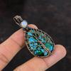 Дерево жизни Медный малахитовый бирюзовый кулон Медная проволока обернутая ювелирные изделия Лунный камень драгоценный камень ювелирные изделия ручной работы Медный кулон подарок для него