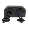 2 Holes Tent Base Power Socket 3.1A Dual USB Car Charger for Car Motorcycle Boat Marine ATV RV