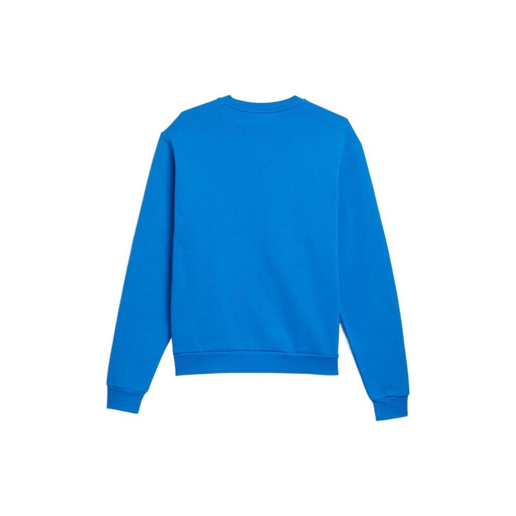 Adidas Оригинальный свитшот с круглым вырезом и вышитым логотипом в виде трилистника, свитшот унисекс, синий HK9869