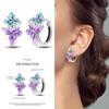 2024 New Earring for Women 925 Silver Sparkling Star Butterfly Heart Tassels Feather Hoop Earrings Engagement Wedding Jewelry