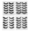 5 Pairs Professional Thick Curly False Eyelashes Date Makeup Portable False Lashes Set