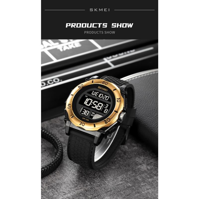 Skmei Часы для мужчин спортивные часы цифровые водонепроницаемые часы обратный отсчет из нержавеющей стали модные наручные часы наручные часы мужские часы 2099