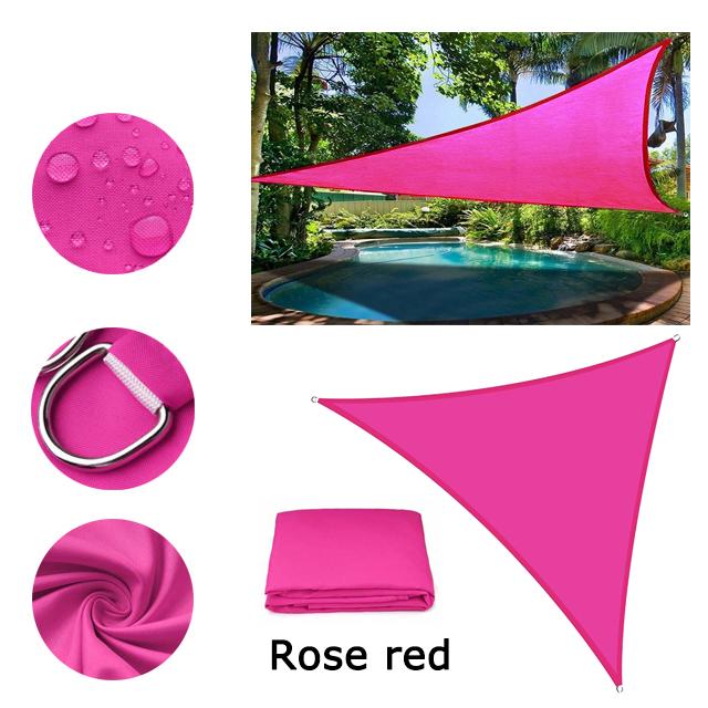 5x5x5/2x2x2M Waterproof Sun Shelter Triangle Sunshade Protection Outdoor Canopy Garden Patio Pool Shade Sail Awning Shade Cloth