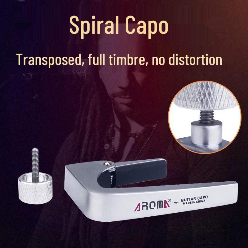 AROMA Капо для гитары AC-11 для акустических и электрогитар - Металлический капо-транспозер
