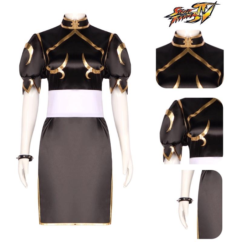 Street Fighter Apparel Chun-li Cosplay Outfit Polyester Material Spring 2023 Collection