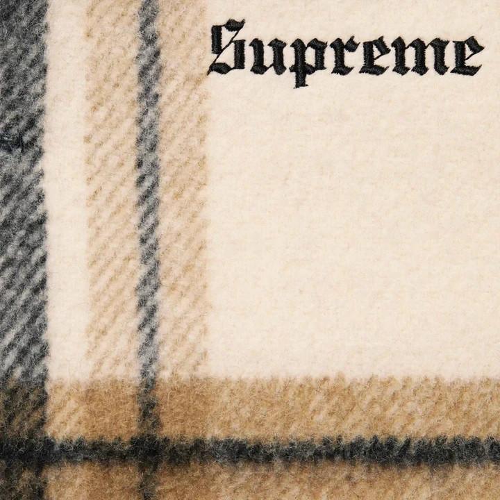 Supreme Клетчатое автомобильное пальто Кремовое
