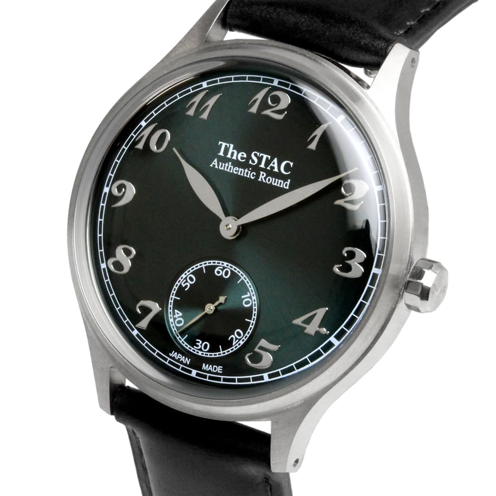 Часы STAC Made in Japan Domestic Watch 36 мм Classic Retro Unisex Blue Green Black Leather [The Stack] Мужские Женские ST-AR002