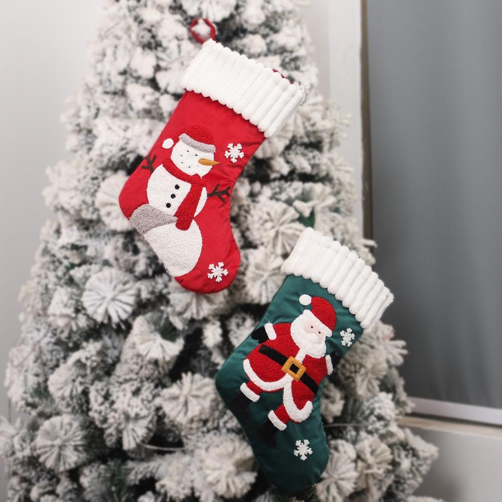 Hanging Santa Socks Personalized Candy Holder Embroidery Christmas Stocking  Fireplace