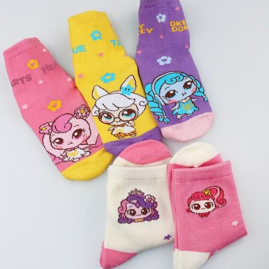 Catch! Tiniping Children's Medium Socks CT-18 5-piece Set, a Popular Character In Korea