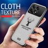 For Xiaomi Poco F6 Pro 5G Case Classic Deer Pattern Fabric Cloth Back Cover On F 6 F6Pro TPU Soft Frame Protect Fundas Pocof6 Pocof6pro