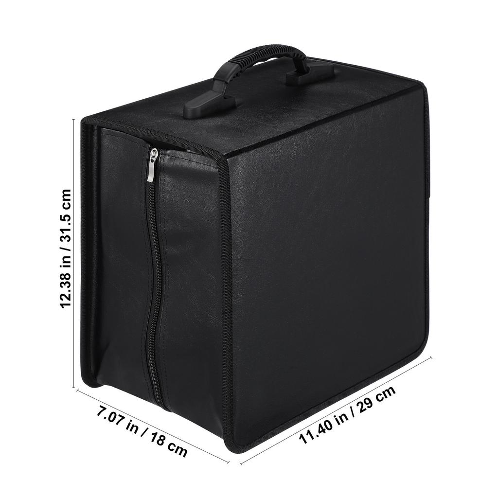360 Discs Cd Dvd Wallet Storage Holder Organizer Album Black Portable Large Capacity Separate Design